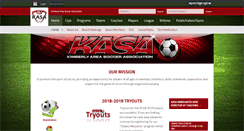 Desktop Screenshot of kasasoccer.org